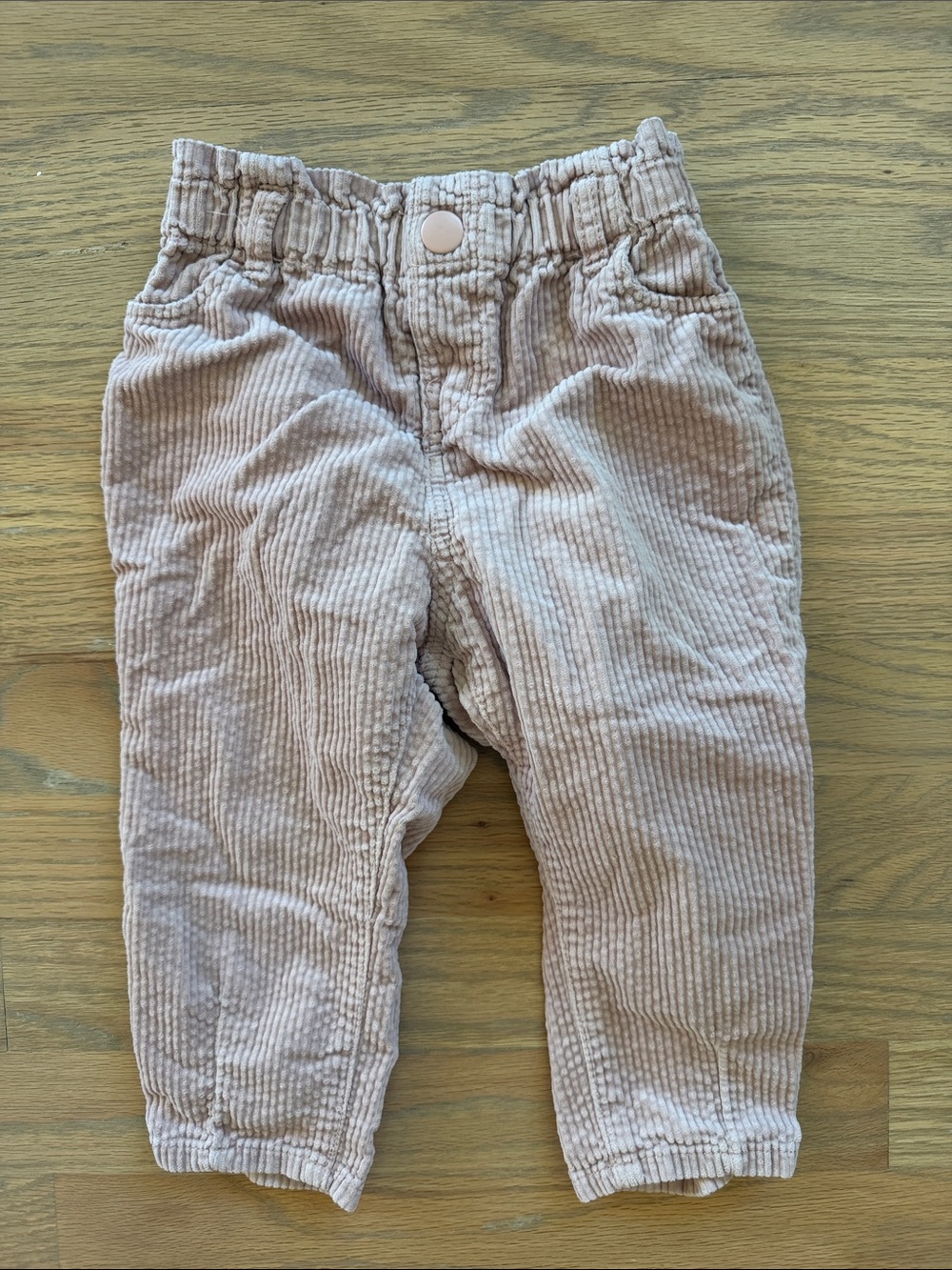 H&M Kids Corduroy Elastic Waist Pants - Light Beige